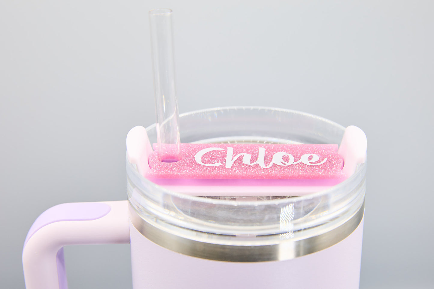 Personalised Tumbler Topper | Cup Topper Name | Personalised Glitter Cup Topper | Tumbler Accessories | 40oz Quencher Lid Top | Name Plate|