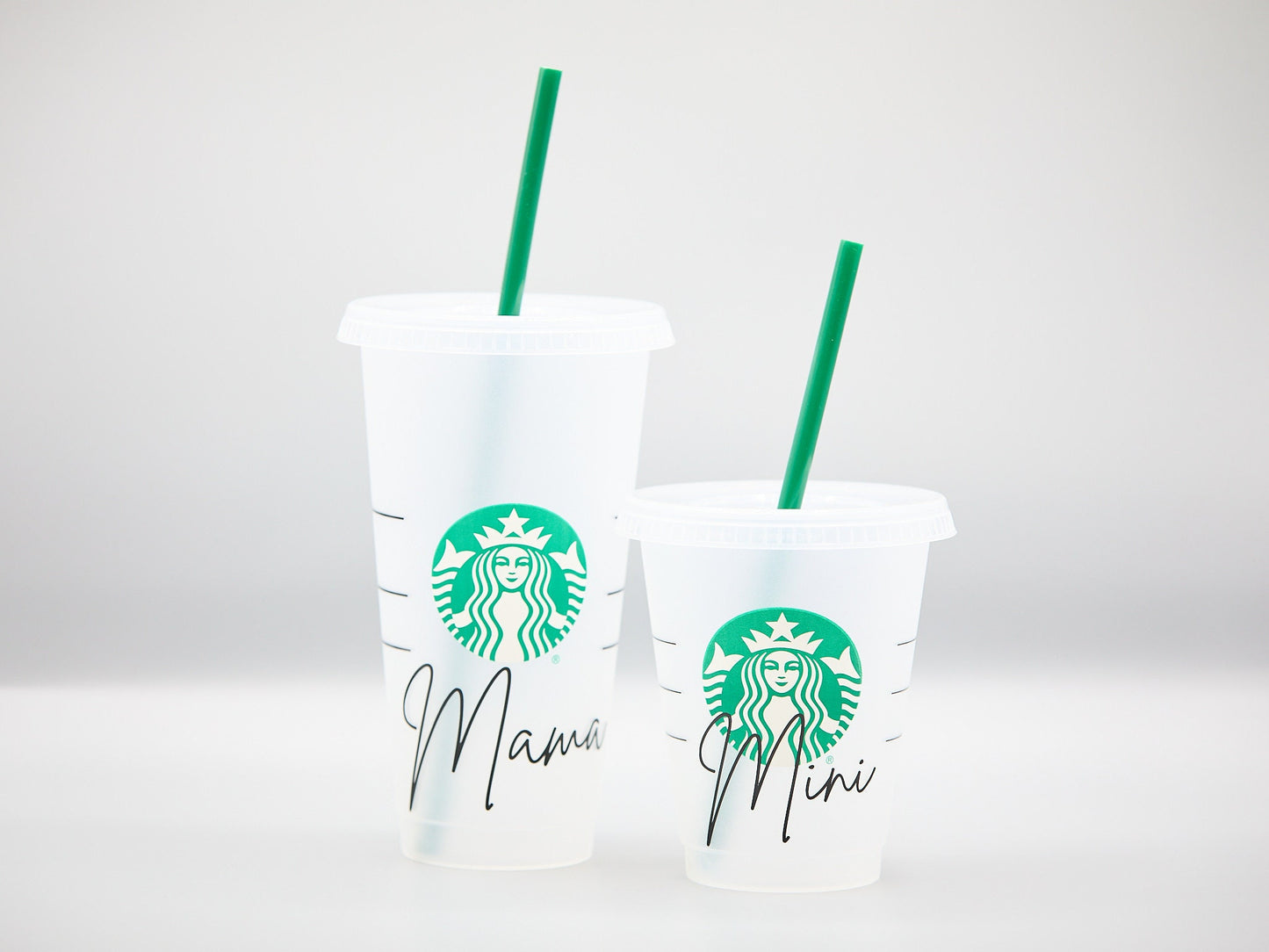 Mama & Mini Starbucks INSPIRED Set of 2 matching Cold Cups Venti 24oz and Grande 16oz | Reusable | Mummy and Me Gift | Mothers Day