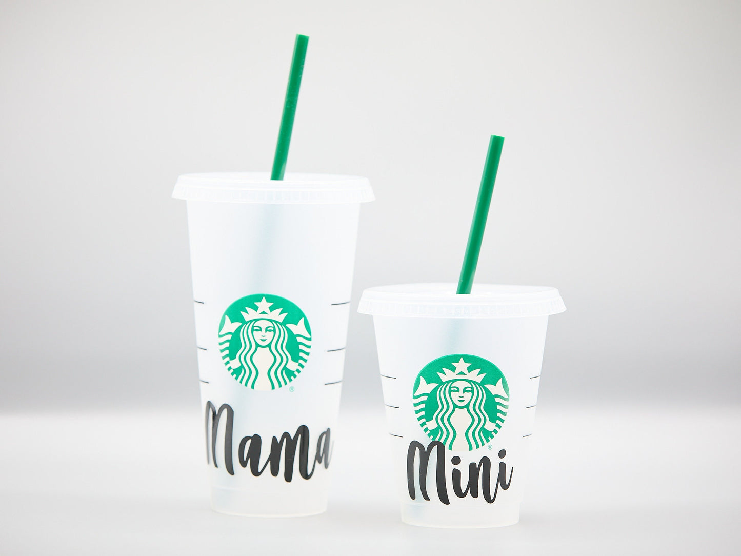 Mama & Mini Starbucks INSPIRED Set of 2 matching Cold Cups Venti 24oz and Grande 16oz | Reusable | Mummy and Me Gift | Mothers Day