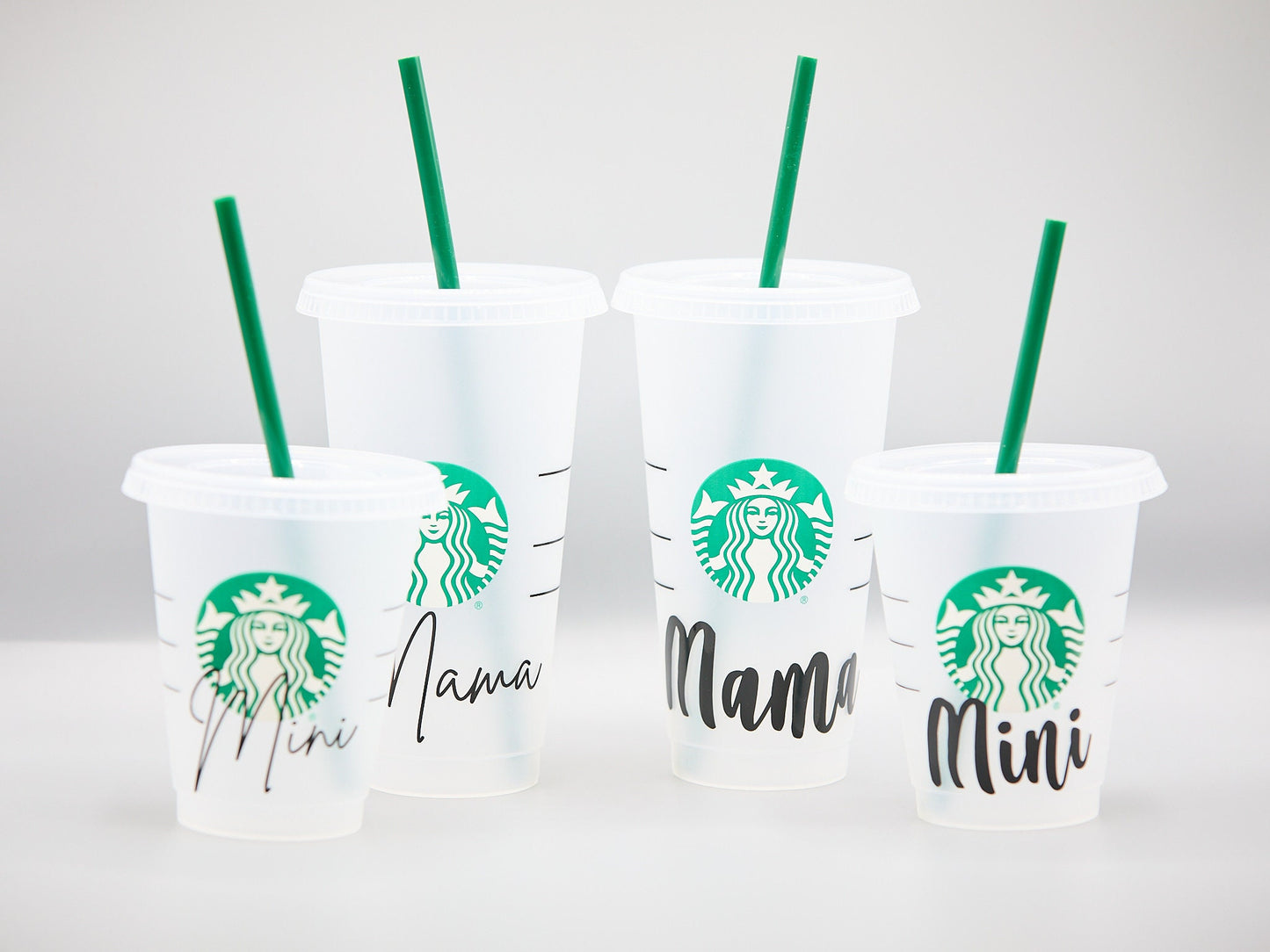 Mama & Mini Starbucks INSPIRED Set of 2 matching Cold Cups Venti 24oz and Grande 16oz | Reusable | Mummy and Me Gift | Mothers Day