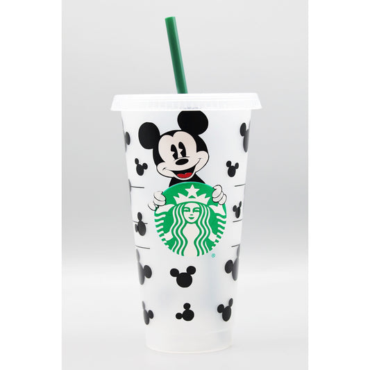 Customised Mickey Mouse Disney Starbucks INSPIRED Venti 24oz Cold Cup | Layered Vinyl | Mickey Ears