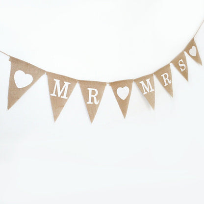 Mr & Mrs | Just Married | Wedding Jute Natural Bunting | Rustic | Garland | Banner | Burlap | Hessian | Wedding Decoration | Barn Wedding |