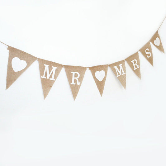 Mr & Mrs | Just Married | Wedding Jute Natural Bunting | Rustic | Garland | Banner | Burlap | Hessian | Wedding Decoration | Barn Wedding |