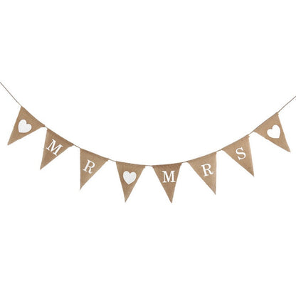 Mr & Mrs | Just Married | Wedding Jute Natural Bunting | Rustic | Garland | Banner | Burlap | Hessian | Wedding Decoration | Barn Wedding |