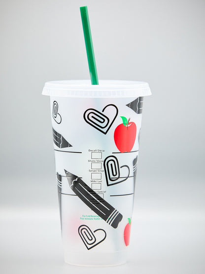 Custom Starbucks INSPIRED Teacher Fuel Venti Cold Cup | Teacher Gift | Teaching Assistant | Leavers Gift | Thank You Teacher |